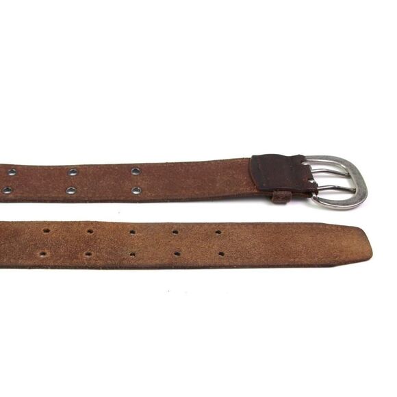 STUDS BROWN GENUINE LEATHER 1 1/2"Wd CASUAL DRESS WOMEN'S BELT Sz M (G3 - Picture 12 of 12